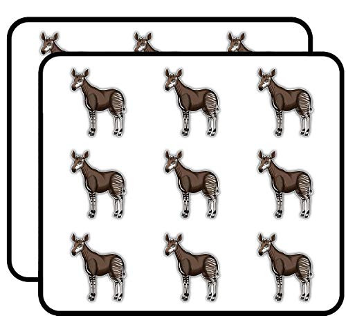 Okapi Art Decor 2" Each Sticker for Scrapbooking, Calendars, Arts, Kids DIY Crafts, Album, Bullet Journals 18 Pack Okapi Art Decor 2" Each Sticker for Scrapbooking, Calendars, Arts, Kids DIY Crafts, Album, Bullet Journals 18 Pack