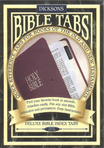 Dicksons Bible Index Tabs - Deluxe Silver with Dove