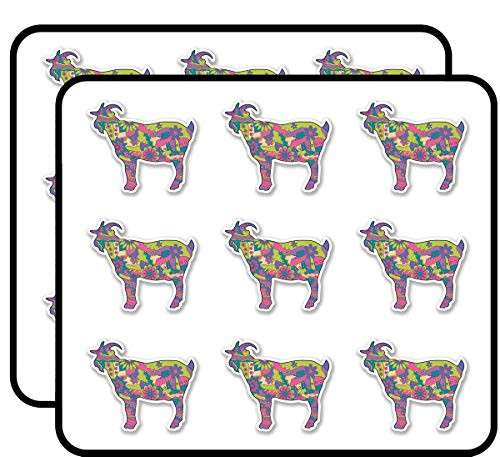 Flowery Goat 2" 18 Pack Planner Calender Scrapbooking Crafting Stickers