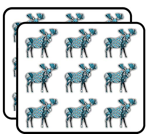 Patterned Moose 2" 18 Pack Planner Calender Scrapbooking Crafting Stickers