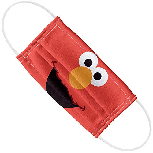 Sesame Street Elmo Face Face 1-Ply Reusable Face Mask Covering, Unisex
