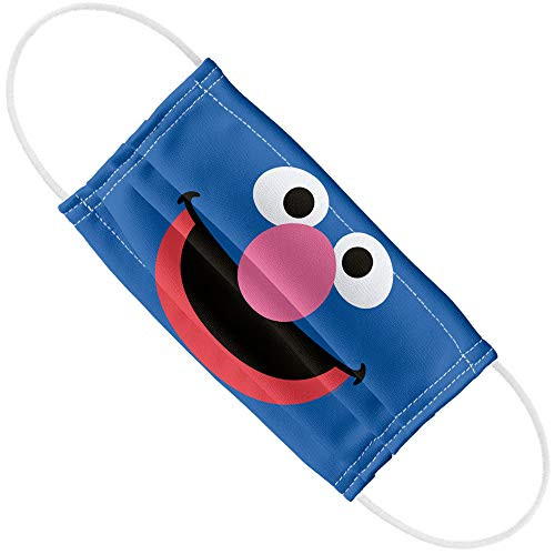 Sesame Street Grover Face Face 1-Ply Reusable Face Mask Covering, Unisex