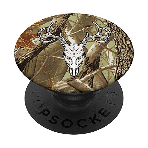 Deer Skull Whitetail Buck Rack Antler Forest Camo Gift PopSockets Grip and Stand for Phones and Tablets
