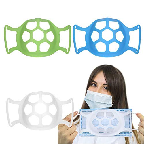 3D Mask Bracket Silicone for Adult,Mask Brackets Silicone for Cloth Mask,3D Face Mask Inner Support Frame(3PCS?