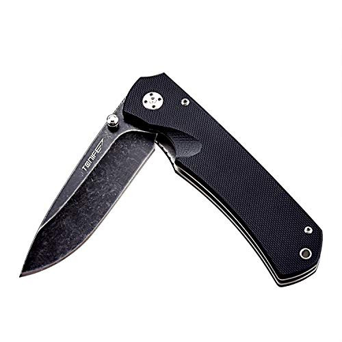 TONIFE NightThawk Folding Knife with 8Cr14MoV Stainless Steel Blade Pocket Knife with G10 Handle