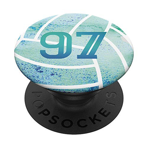 97 Volleyball Turquoise Number Design 97 PopSockets PopGrip: Swappable Grip for Phones and Tablets 97 Volleyball Turquoise Number Design 97 PopSockets PopGrip: Swappable Grip for Phones and Tablets