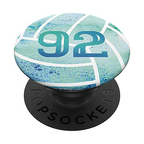 92 Volleyball Turquoise Number Design 92 PopSockets PopGrip: Swappable Grip for Phones and Tablets 92 Volleyball Turquoise Number Design 92 PopSockets PopGrip: Swappable Grip for Phones and Tablets