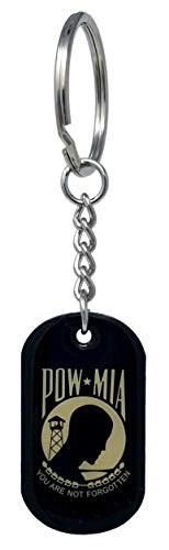 Ramsons Imports POW-MIA Military Dog Tag Stainless Steel Key-Chain