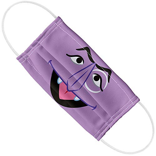 Sesame Street Count Face Face 1-Ply Reusable Face Mask Covering, Unisex