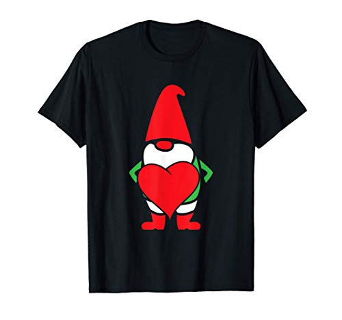 Cute Garden Gnome Heart - Gnome Valentines Day T-Shirt