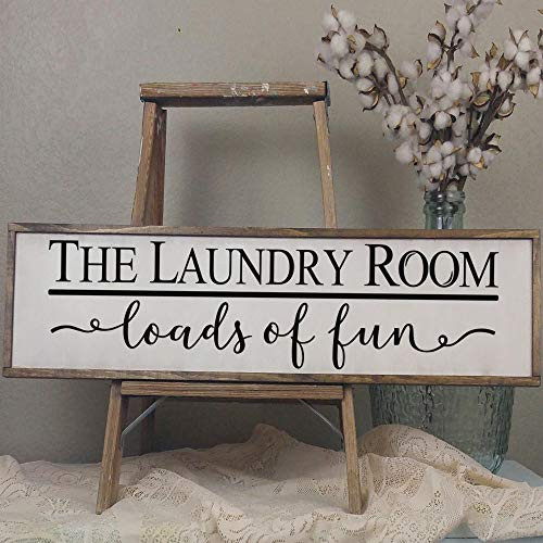 MoharWall The Laundry Room Loads of Fun Laundry Quotes Decal Cute Vinyl Art Laundry Stickers Decor