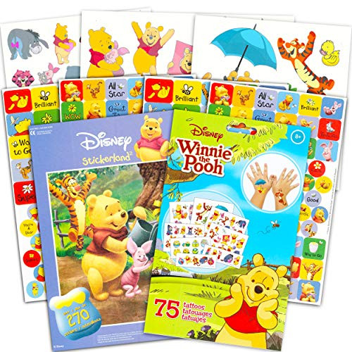 Winnie The Pooh Stickers and Tattoos Party Favors Set ~ Over 270 Reward Stickers and 75 Temporary Tattoos (Winnie The Pooh Party Supplies)