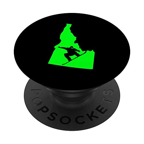 Vintage Idaho Snowboarder Black Diamond Slopes PopSockets Grip and Stand for Phones and Tablets