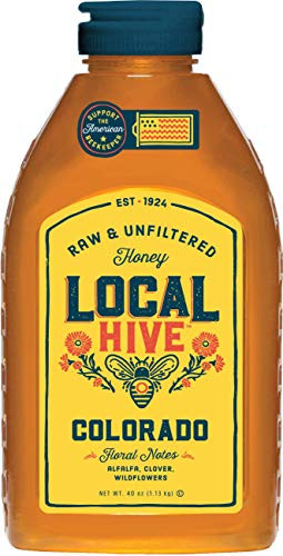 Local Hive from L.R. Rice, Raw Honey, Pure and Unfiltered, Local Colorado Beekeepers, 40oz