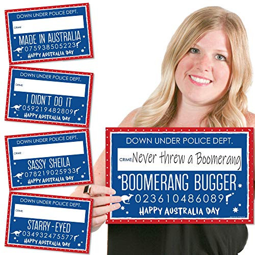 Big Dot of Happiness Australia Day - GDay Mate Aussie Party Mug Shots - Photo Booth Props Kit - 20 Count