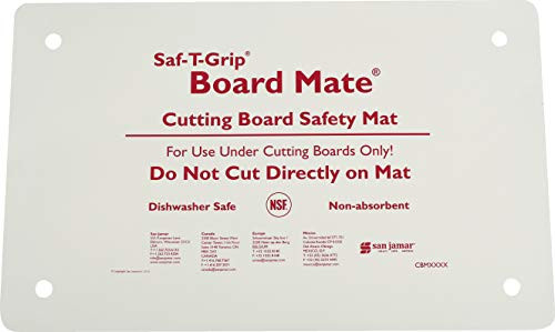 San Jamar CBM1016 Saf-T-Grip Board-Mate Nonslip Cutting Board Mat, 16" Width x 10" Height