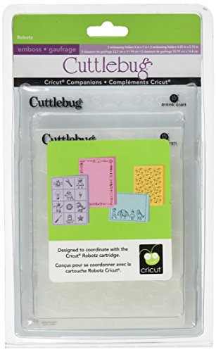 Cuttlebug Provo Craft Cricut Companion Embossing Folder Bundle, Robotz