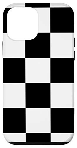 iPhone 12 mini Checkered Flag, Checkerboard, Black and White Checkered Case