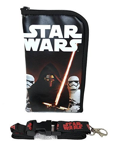 Disney Star Wars Kylo Ken & Storm Troopers Lanyard ID Holder Cute Design Black