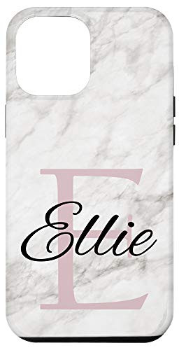 iPhone 12 Pro Max Ellie Pink Monogram Letter E Girls Personalized Name Case