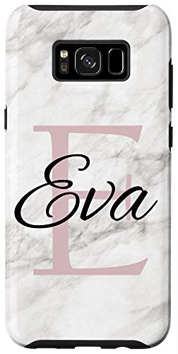 Galaxy S8Plus Eva Pink Monogram Letter E Girls Personalized Name Case