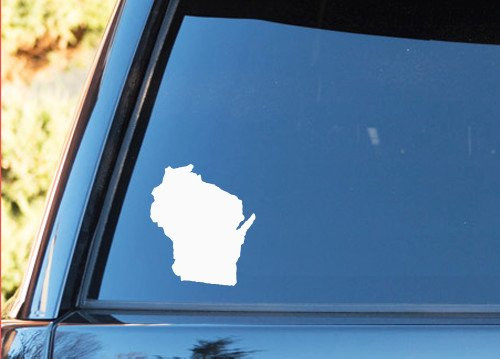 AK Wall Art Wisconsin State Shape Native Local - Vinyl Decal - Car Phone Helmet - Select Size
