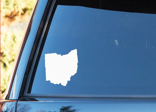 AK Wall Art Ohio State Shape Native Local - Vinyl Decal - Car Phone Helmet - Select Size