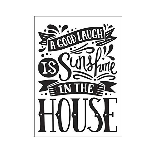Darice Embossing Folder A6, Template A Good Laugh is Sunshine House, Transparente