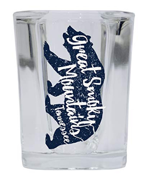 Great Smoky Mountains Gatlinburg Tennessee National Park Souvenir Square Shot Glass Great Smoky Mountains Gatlinburg Tennessee National Park Souvenir Square Shot Glass
