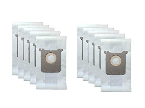 S-Bag Classic Paper Bag Vacuum Cleaner Dust Bag for Electrolux/Philips - 10 Pack Compatible with Electrolux