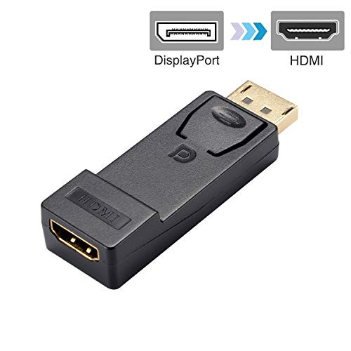 DisplayPort to HDMI Adapter DP to HDMI Converter HDTV Adapter for Desktops Laptops