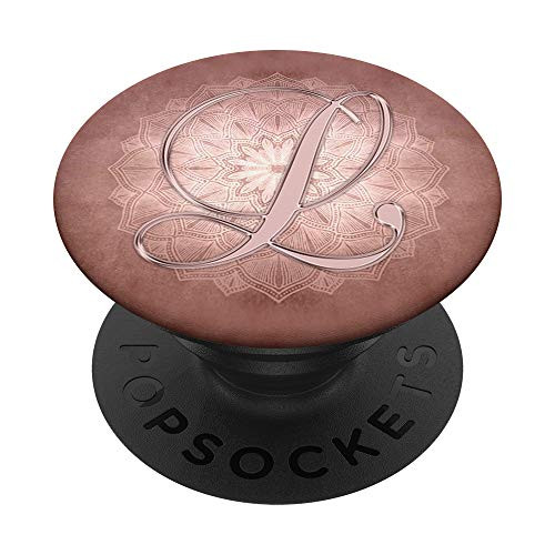 Letter L Golden Rose golden rose pink Pink Mandala Flower PopSockets Grip and Stand for Phones and Tablets Letter L Golden Rose golden rose pink Pink Mandala Flower PopSockets Grip and Stand for Phones and Tablets