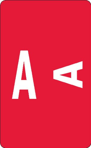 Smead AlphaZ ACC Color-Coded Alphabetic Label, A, Label Roll, Red, 250 labels per Roll (67101)