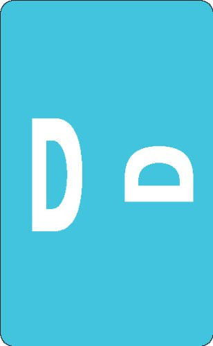 Smead AlphaZ Acc Color-Coded Alphabetic Label, D, Label Roll, Light Blue, 250 Labels per Roll (67104)