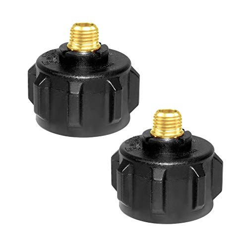 Joywayus QCC1 Acme Nut Propane Brass Fittings Regulator Valve Adapter 1/4" NPT Male Pipe Thread-2 Pack