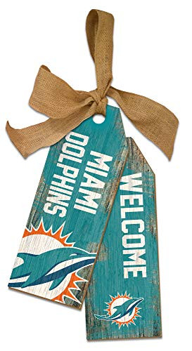 NFL Miami Dolphins Unisex Miami Dolphins Team Tags, Team Color, 12 inch