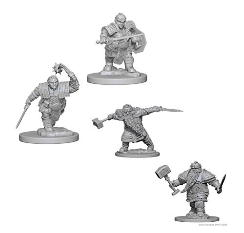 Dungeons and Dragons Nolzur's Marvelous Unpainted Miniatures Bundle: Dwarf Male Fighter and Dwarf Female Fighter Dungeons and Dragons Nolzur's Marvelous Unpainted Miniatures Bundle: Dwarf Male Fighter and Dwarf Female Fighter