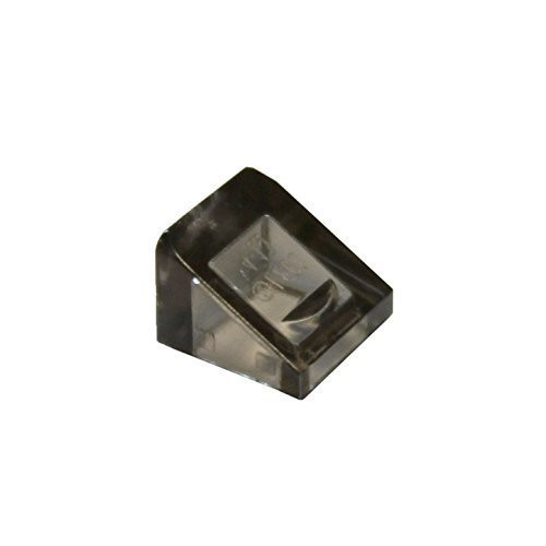 LEGO Parts and Pieces: Transparent Black 1x1x2/3 30° Slope x100