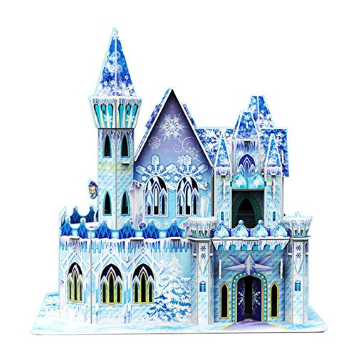 3D Puzzle Princess Ice Castle for Kids, 3D Jigsaw Puzzle for Girls - Educational Paper Craft Kits Toys for Game Xmas Puzzle Birthday Valentine's Day Gift