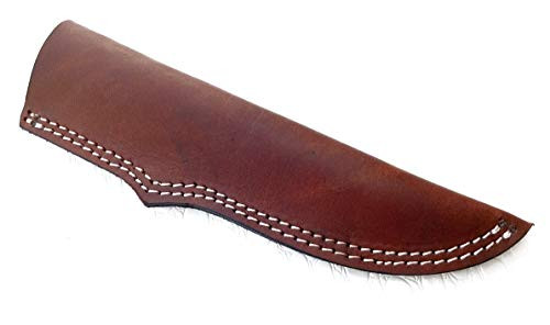Ottoza Handmade Leather Knife Sheath Side Draw Knife Sheath - Bushcraft Knife Sheath - Hunting Knife Sheath - Survival Knife Sheath - Vertical Knife Sheath Dark Brown TOP Grain Leather No:46