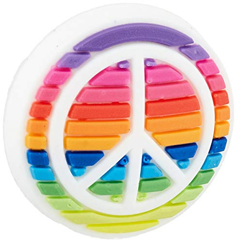 Crocs Love Shoe Charms - Jibbitz, Rainbow Peace Sign, Small