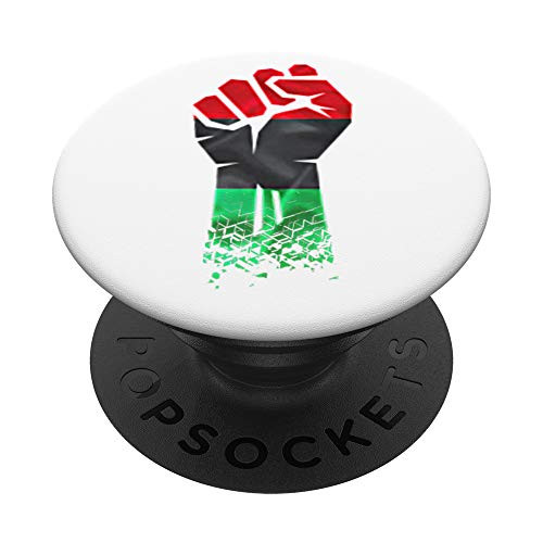 Raised Fist Africa Pride Pan African Power Phone Grip Stand PopSockets Grip and Stand for Phones and Tablets