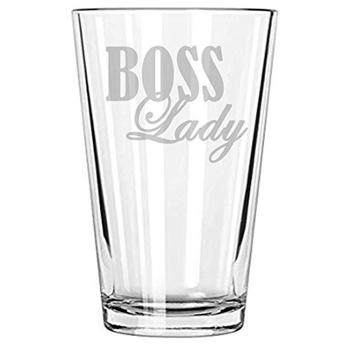 Alankathy Mugs Bosslady Boss Lady Beer Glass for wife girl friend mother grandmother grandma co worker women woman