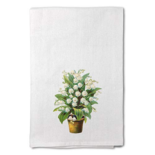 Style In Print Custom Decor Flour Kitchen Towels Lily of The Valley Vintage Look B Botanical  and  Flowers Botanical  and  Flowers Flowers Cleaning Supplies Dish Towels Design Only