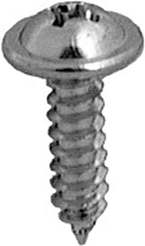 100 8 X 5/8" Phillips Round Washer Head Tap Screw Chrome