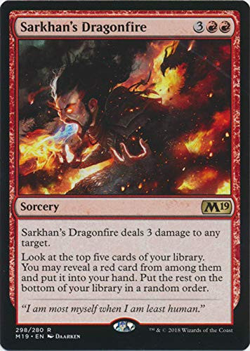 Magic: The Gathering - Sarkhan's Dragonfire - Planeswalker Deck Exclusive - Core Set 2019