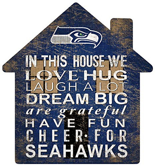 Fan Creations NFL Seattle Seahawks Unisex Seattle Seahawks House Sign, Team Color, 12 inch
