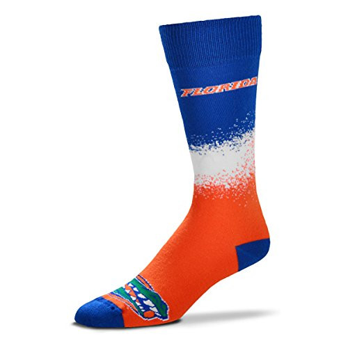 For Bare Feet NCAA Marquee Crew Socks- Size -Large(10-13)-Florida Gators For Bare Feet NCAA Marquee Crew Socks- Size -Large(10-13)-Florida Gators