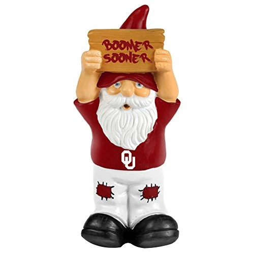 Elite Fan Shop Oklahoma Sooners Garden Gnome - Crimson