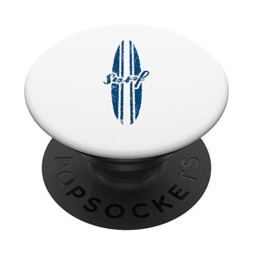 SURF Surfing Surfboard Surfer Ride Waves Vintage Retro PopSockets PopGrip: Swappable Grip for Phones  and  Tablets